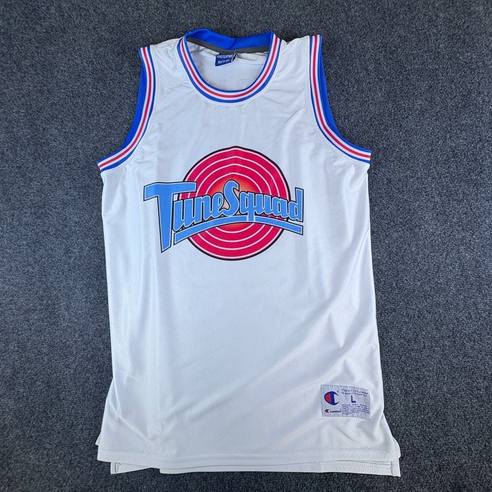VTG Champion Lola Bunny #10 Tune Squad Space Jam Basketball Jersey Mens L White